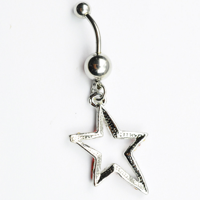 YYJFF D0625 Star Style Belly Navel Button Ring