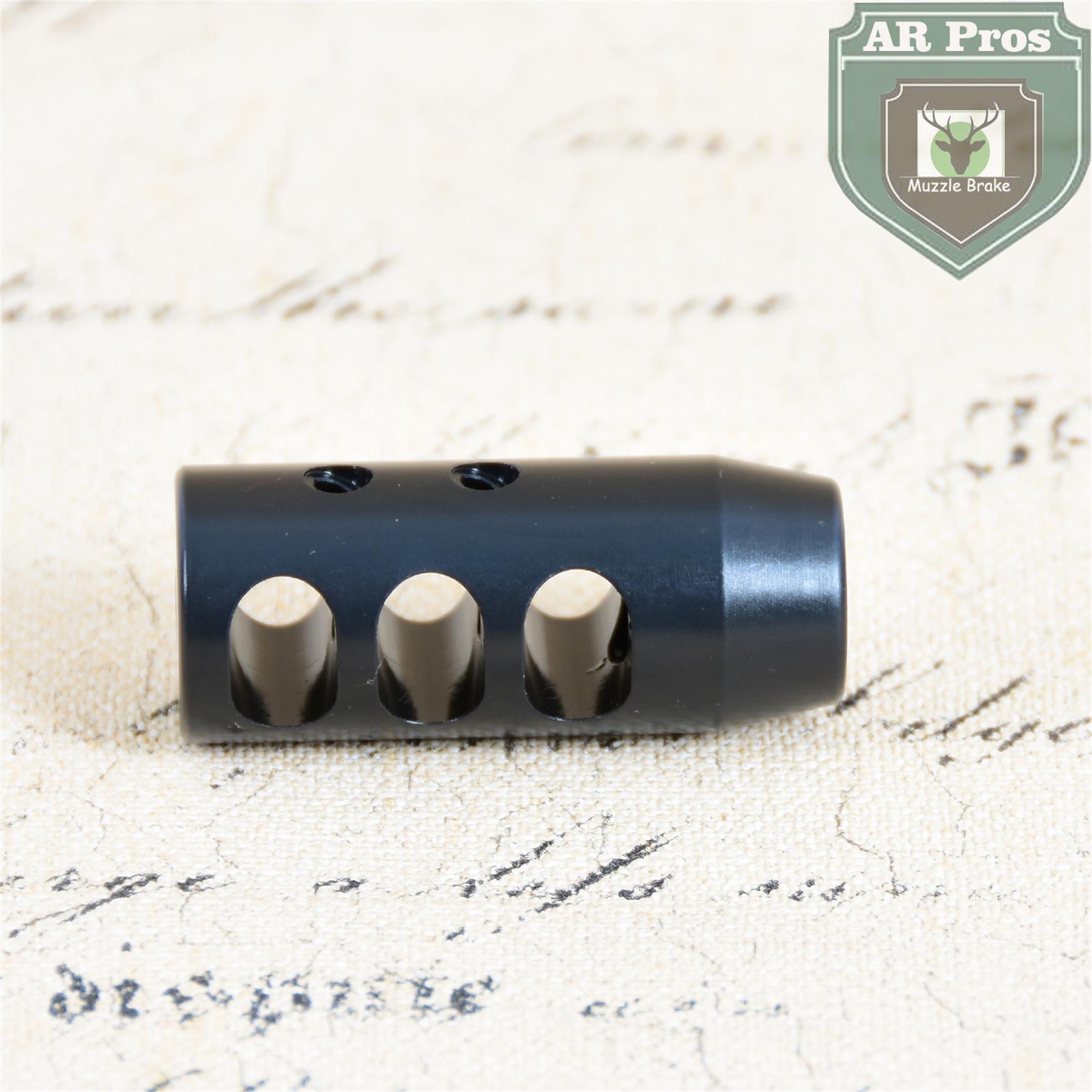 1/2x28UNEF Thread 223/5.56 Black High Quality Steel Short Competition Muzzle Brake with Jam Nut
1/2x28UNEF Thread 223/5.56 Black High Quality Steel Short Competition Muzzle Brake with Jam Nut