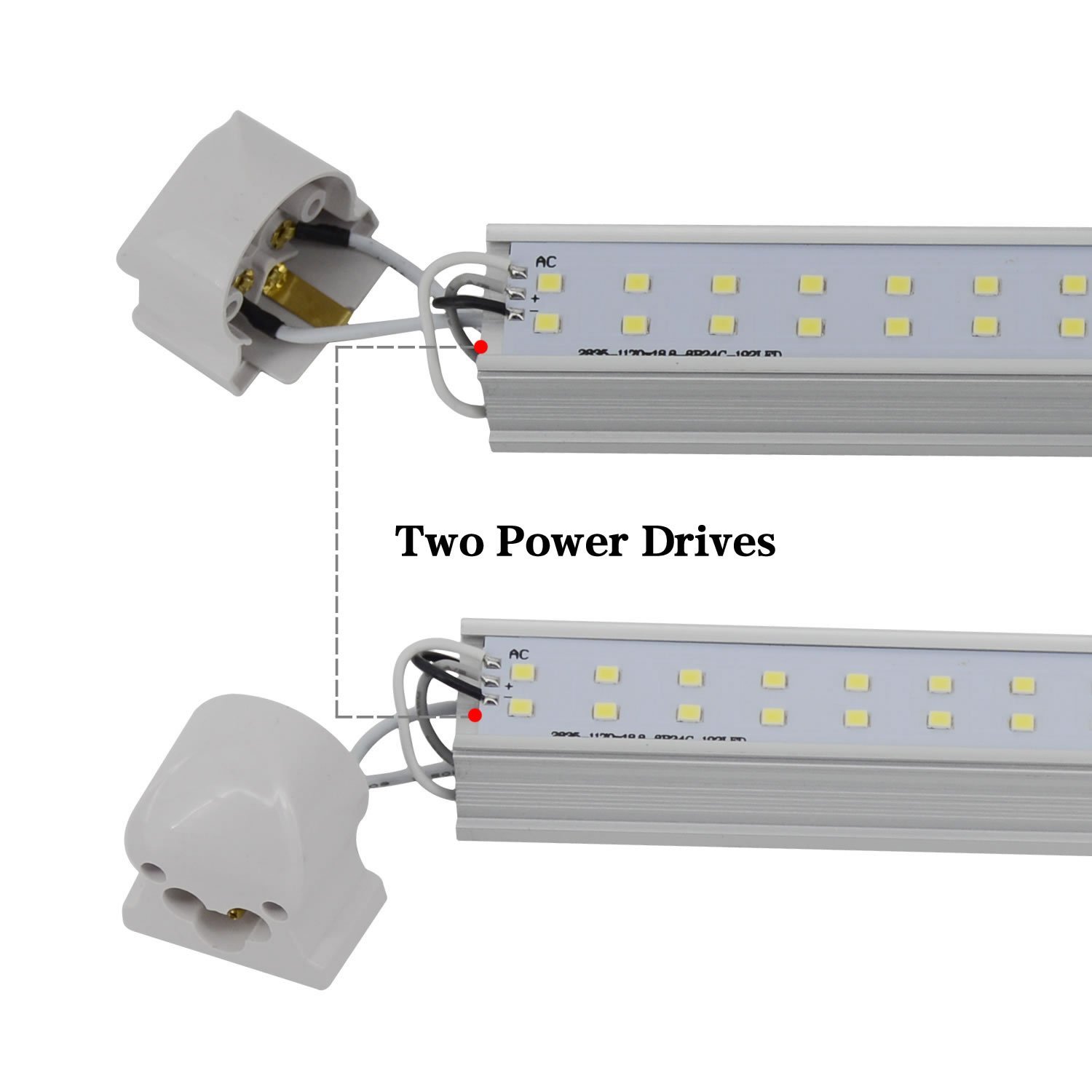 8FT LED T8 Tubes Double Row 8 foot T8 integrated LED Light Bulbs 65W 72W 7200LM 2.4M SMD2835 led fluorescent lighting Lamps