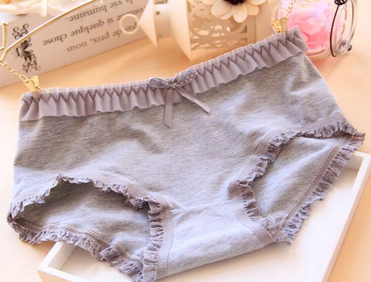 Good A++ Small fresh candy Women's Panties color lace edge cute underwears ladies underwear cotton women NP020