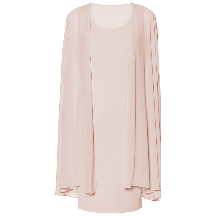 Blush Knee Length Chiffon Mother Of The Bride Dresses Elegant Formal Evening Wear Summer Groom Gowns Long Jacket Wedding Guest Dress