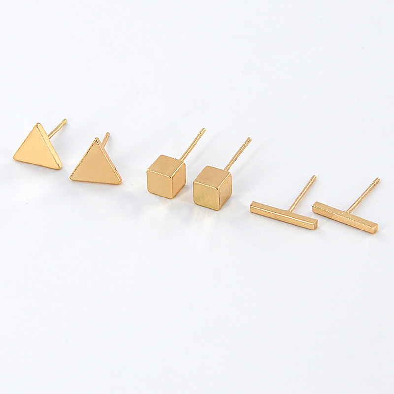 Wholesale Simple New Simple Bar Triangle Cube Shape Geometric Earrings Gold Silver Gold Plated Fashion Earring Jewelry Women Gift EFE046
Wholesale Simple New Simple Bar Triangle Cube Shape Geometric Earrings Gold Silver Gold Plated Fashion Earring Jewelry Women Gift EFE046