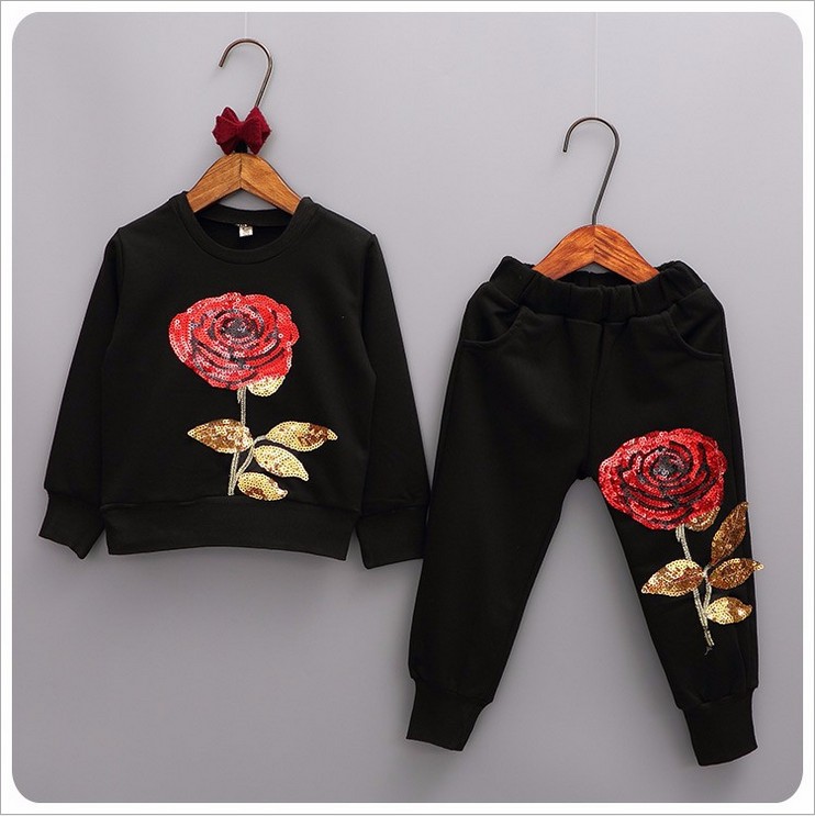 2019 New Spring Autumn Girls Tracksuits Children Rose Flower Embroidered Casual Sets Kids Sportswear Fashion Girl T-shirt+Pants 2pcs Suits, Blue
2019 New Spring Autumn Girls Tracksuits Children Rose Flower Embroidered Casual Sets Kids Sportswear Fashion Girl T-shirt+Pants 2pcs Suits, Blue