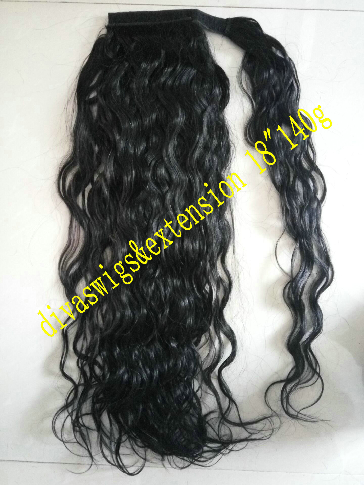 KIM Kardashian loose wave ponytail hairpiece wrap around 1pcs 100 human hair European remy drawstring ponytail 180g 160g natural color