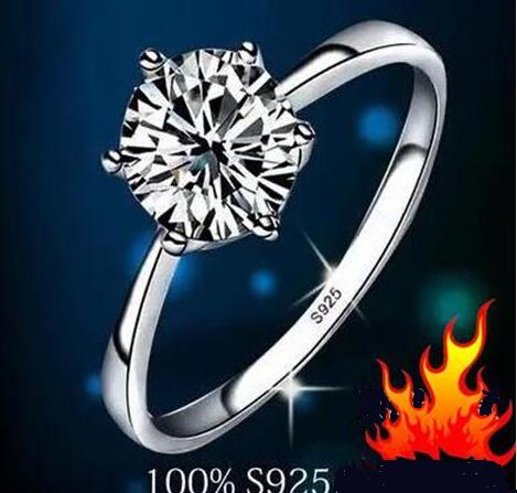 Fast Free shipping Real Fine Classic six claw one karat 1ct diamond ring 925sterling silver ring rings women wedding rings 2piece/lot
Fast Free shipping Real Fine Classic six claw one karat 1ct diamond ring 925sterling silver ring rings women wedding rings 2piece/lot