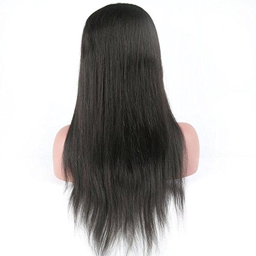 360 Lace Wigs Pre Plucked Natural Hairline yaki Straight 360 Lace Frontal Wig Malaysian Virgin Hair Full Human 130%density DIVA2