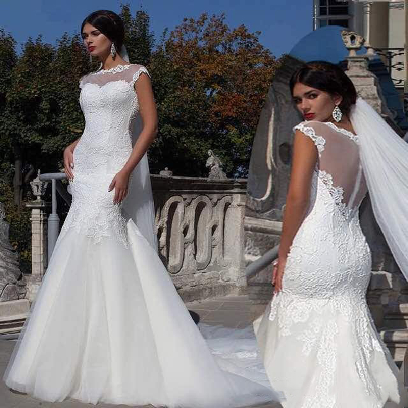 2017 Cheap Mermaid Wedding Dresses Bridal Gowns with Cap Sleeves Cheap Wedding Gowns with Appliques Free Shipping, Pink
2017 Cheap Mermaid Wedding Dresses Bridal Gowns with Cap Sleeves Cheap Wedding Gowns with Appliques Free Shipping, Pink