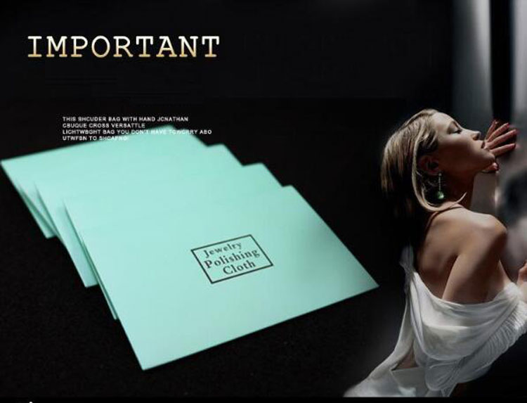 100pcs silver polish cleaning polishing cloth with package silver cleaning cloth wiping cloth of silver jewelry suede maintenance