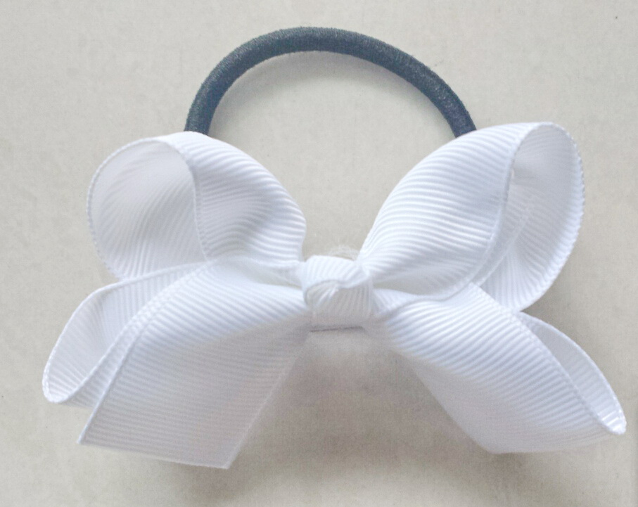 Grosgrain Ribbon Hair Bows Clips Flower Double plug Clips hairpin Baby Girl Bowknot Elastic Bobbles Hair band Accessories Kids HD3201