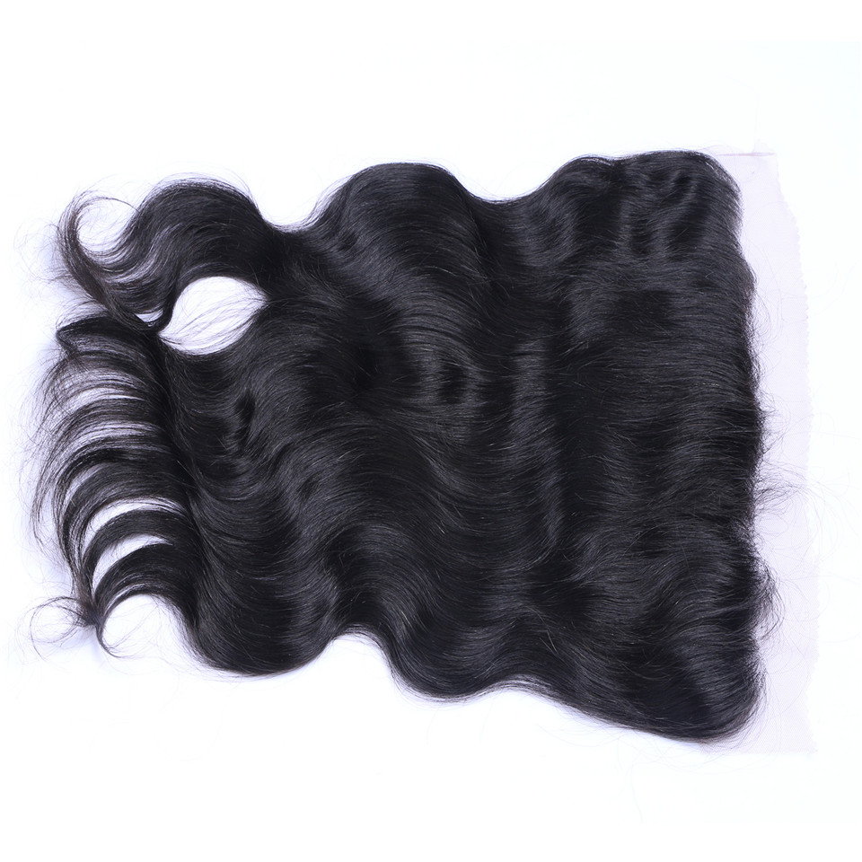 Free shipping Body Wave Human Hair 13x4 Lace Frontal Closure Pre Plucked Natural Hairline Closures