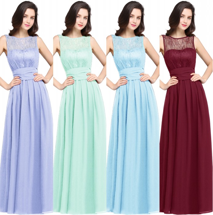 Lace Chiffon Bridesmaid Dresses Long 2019 A Line O Neck Zipper-Up Floor Length Wedding Guest Party Gowns Cheap CPS616, White;pink
Lace Chiffon Bridesmaid Dresses Long 2019 A Line O Neck Zipper-Up Floor Length Wedding Guest Party Gowns Cheap CPS616, White;pink