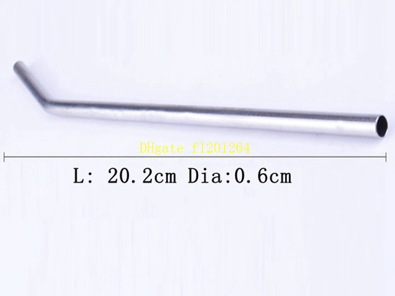100pcs/lot DHL Fedex Free Shipping 6mm 8" Eco Friendly Stainless Steel Drinking Straws Bend & straight Smoothies Reusable Straw - view 6