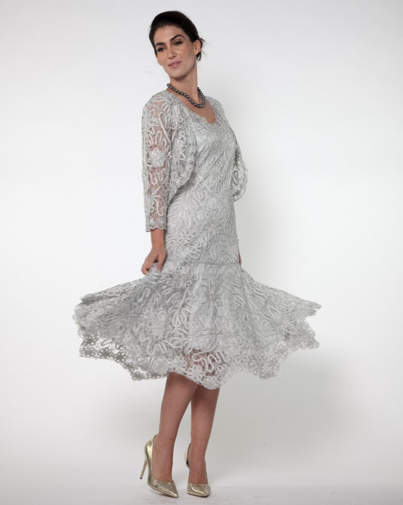 Two Pieces Mother Of The Bride Dresses With Jackets V Neck 3/4 Long Sleeve Mother's Clothes Plus Size Mother Formal Evening Gown
