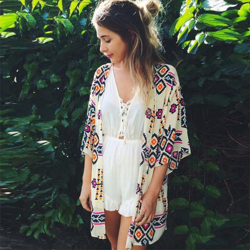 Wholesale- Durable Summer blusas jaqueta feminina Women Geometry Printed Chiffon Shawl Kimono Cardigan Blouse Cover up plus size, As pic
Wholesale- Durable Summer blusas jaqueta feminina Women Geometry Printed Chiffon Shawl Kimono Cardigan Blouse Cover up plus size, As pic
