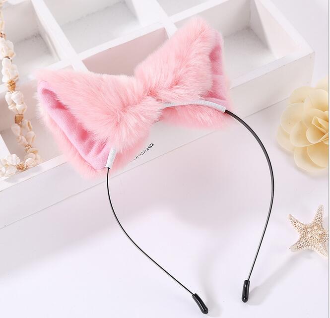 Hair Accessories Girl Cute Cat Fox Ear Long Fur Hair Headband Anime Cosplay Party Costume G347