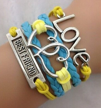 Hot sale Bursts of friendship multi-layer bracelet hand rope FB150 mix order 20 pieces a lot Charm Bracelets