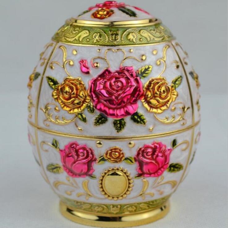 Creative egg - shaped Toothpick holders with Bottle Opener Random Color Rose pattern toothpick box home and wedding decorations HD01