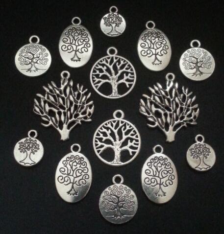 Mixed style Tibetan Silver Metal Tree of Life Charms Pendants Jewelry Making Bracelet Fashion Jewelry Findings &Components Accessories
Mixed style Tibetan Silver Metal Tree of Life Charms Pendants Jewelry Making Bracelet Fashion Jewelry Findings &Components Accessories