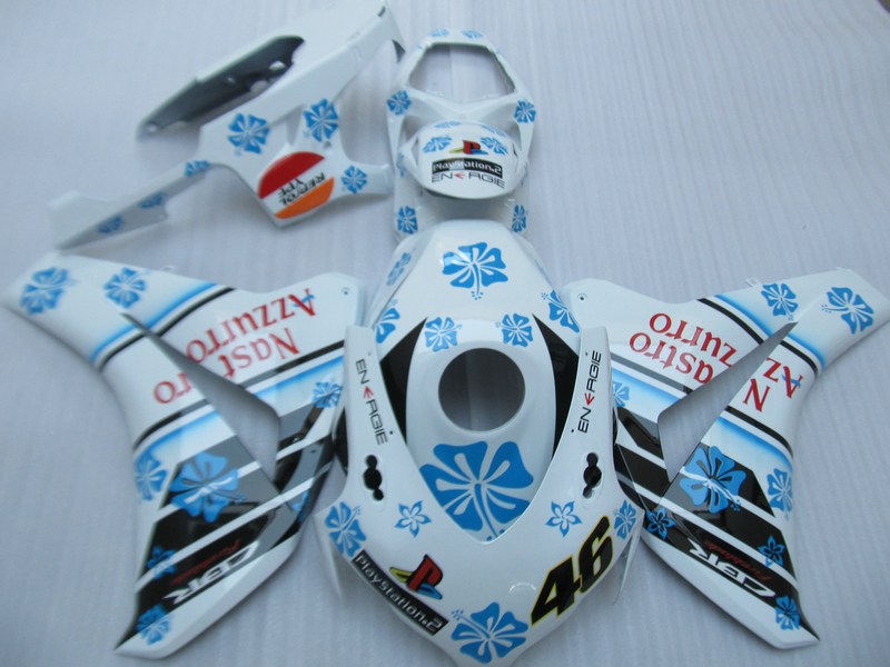 Injection molding hot sale fairing kit for Honda CBR1000RR 04 05 white blue fairings set CBR1000RR 2004 2005 OT23, Same as picture
Injection molding hot sale fairing kit for Honda CBR1000RR 04 05 white blue fairings set CBR1000RR 2004 2005 OT23, Same as picture
