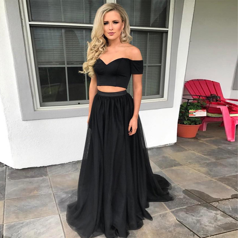 Two Piece Black Prom Dresses Sweetheart Off Shoulder Short Sleeves Elastic Satin Tulle Elegant Evening Dresses Party Gowns Fast Shipping, Yellow
Two Piece Black Prom Dresses Sweetheart Off Shoulder Short Sleeves Elastic Satin Tulle Elegant Evening Dresses Party Gowns Fast Shipping, Yellow