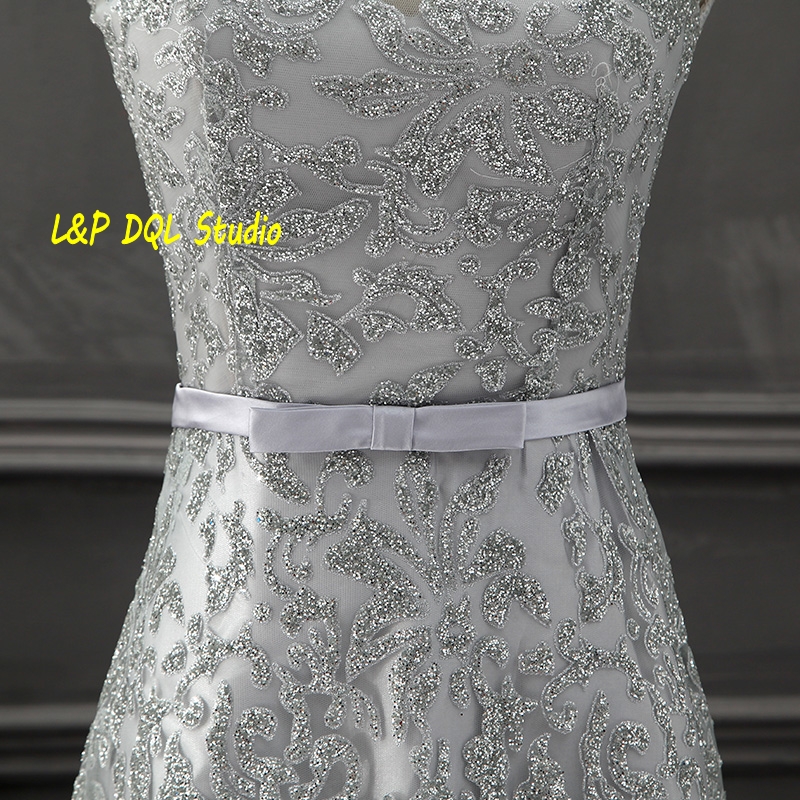 Stunning Mother's Dresses light Gray Mother of the Bride Dresses Shining Sequins Beads Lace-up Back Formal Dresses Plus Size Custom Made