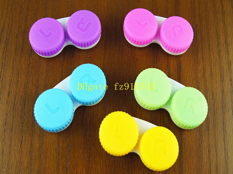 50psets/lot freeshipping 4 in 1 kit Companion box, contact lens box Eyeglasses Case Mini Contact Lens Easy Carry Case with tweezers & stick