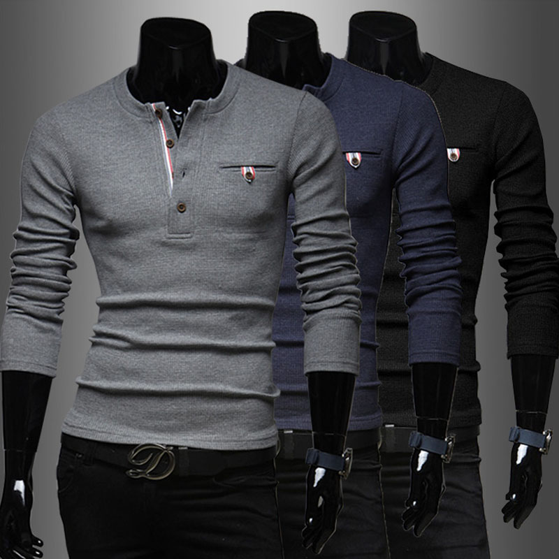 Wholesale- Pull Homme 2016O-Neck Sweaters Stylish Knitted Long Sleeve Men Sweater Male Solid Color Slim Sweaters Pullover XXL