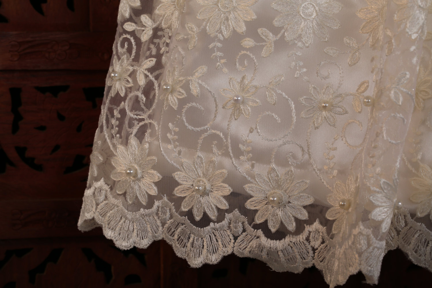New Lace Christening Dresses For Baby Girl With Half Sleeves Baptism Gown Cheap Kid First Communication Dress