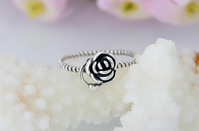 Wholesale Professional Vintage Jewelry 925 Sterling Silver Women Wedding Engagement Band Cut Flower Ring For Lover Giift Size 5/6/7/8/9