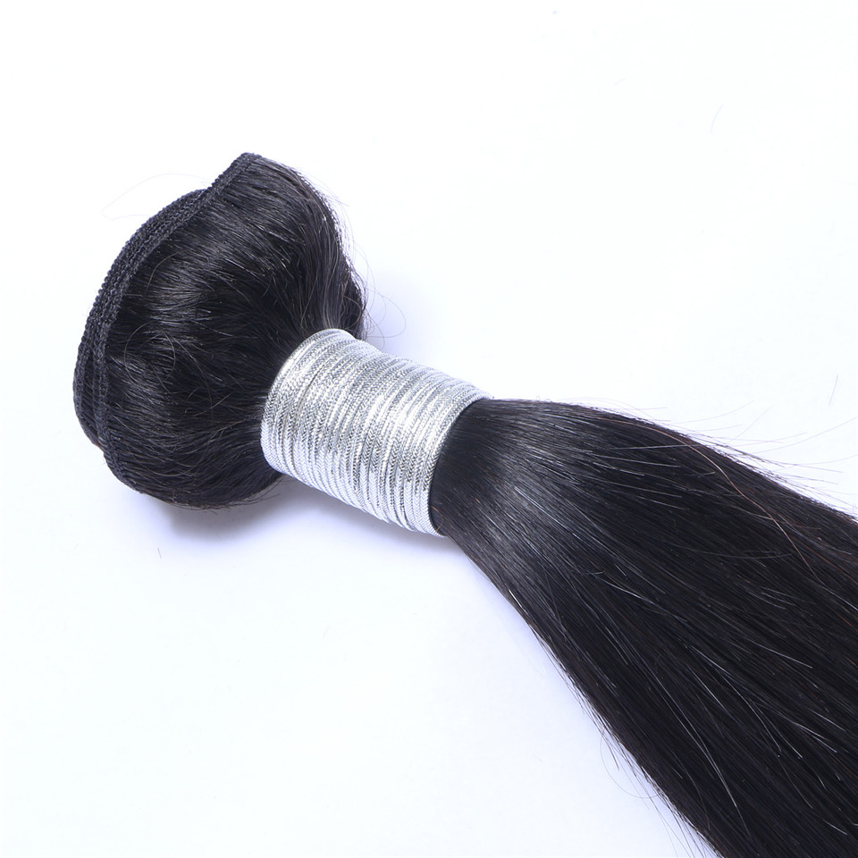 Indian Virgin Human Hair Straight Unprocessed Remy Hair Weaves Double Wefts 100g/Bundle 1bundle/lot Can be Dyed Bleached