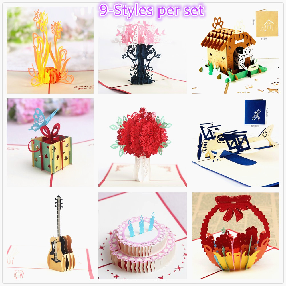 9-Packed birthday party supplies laser cut birthday invitations 3d greeting card gifts card pop up cards wedding congratulation cards
9-Packed birthday party supplies laser cut birthday invitations 3d greeting card gifts card pop up cards wedding congratulation cards