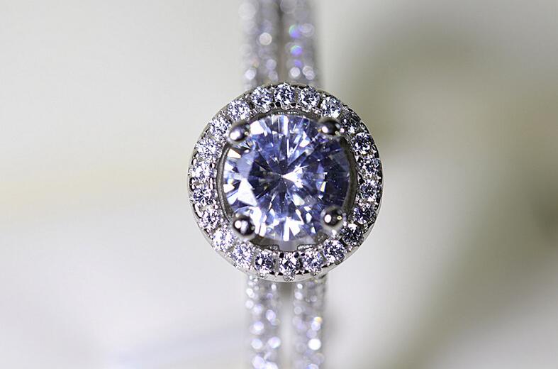 Size 4-10 Luxury Jewelry choucong Round Cut White Topaz Pave Tiny CZ Diamond 925 Sterling Silver Women Engagement Party Band Crown Ring Gift