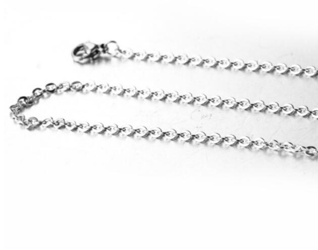 100pcs Lot fashion Jewelry Wholesale in Bulk Silver Stainless Steel Cowboys chain necklace fit pendant thin 2mm/4mm wide choose lenght