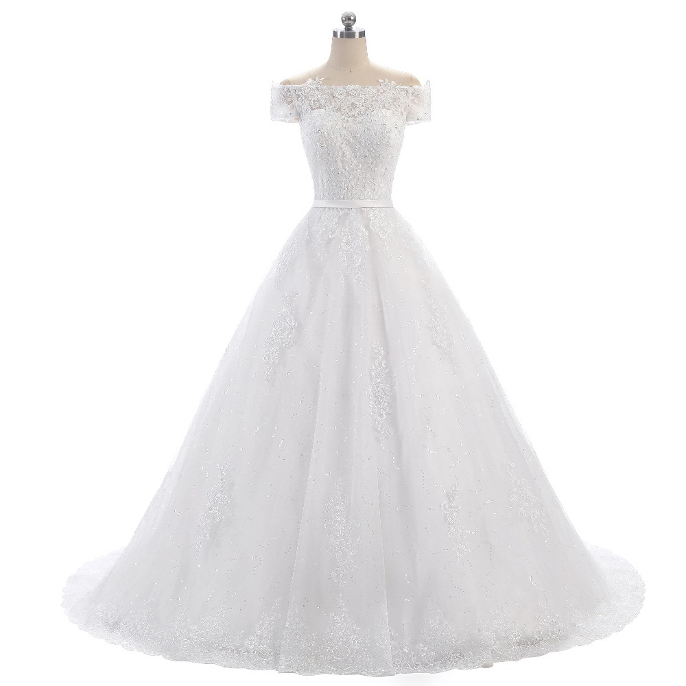 Off the Shoulder Ball Gown Wedding Dresses Lace Appliques Sashes Bridal Gowns Vestido De Novias Princess Luxury Wedding Gowns, Same as image
Off the Shoulder Ball Gown Wedding Dresses Lace Appliques Sashes Bridal Gowns Vestido De Novias Princess Luxury Wedding Gowns, Same as image