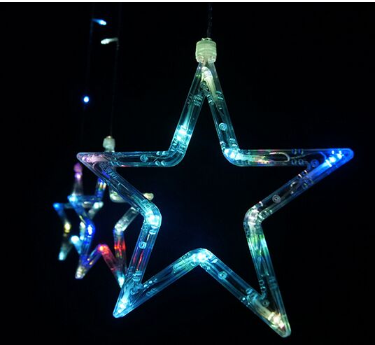 110V/220V Led Strings Flash Star Curtain Lights Lamp Christmas Wedding Bar Shop Outdoor/Indoor Waterproof Home Decorations Lights Lamp