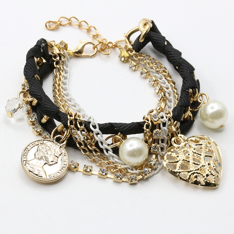 Good Quality Black Woven Rope Chain Bracelets Bangles Multilayer Alloy Pearl Crystal Woven Charm Bracelet Fashion Women Jewelry
Good Quality Black Woven Rope Chain Bracelets Bangles Multilayer Alloy Pearl Crystal Woven Charm Bracelet Fashion Women Jewelry