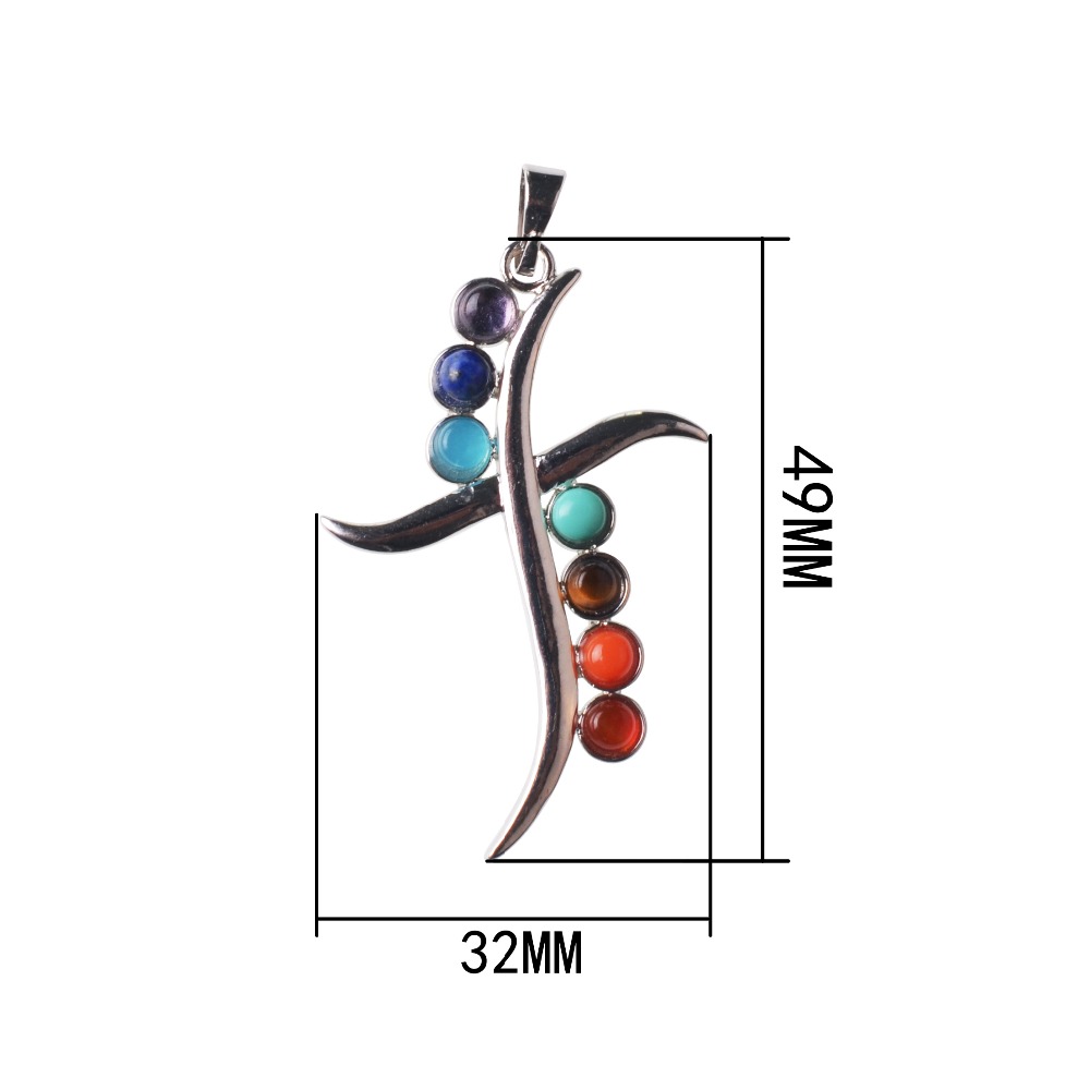 4 Color New Arrival Flower Of Life Pendant 7 Chakra Stone Yoga Symbol Reiki Health Amulet Natural Stone Necklace Pendant