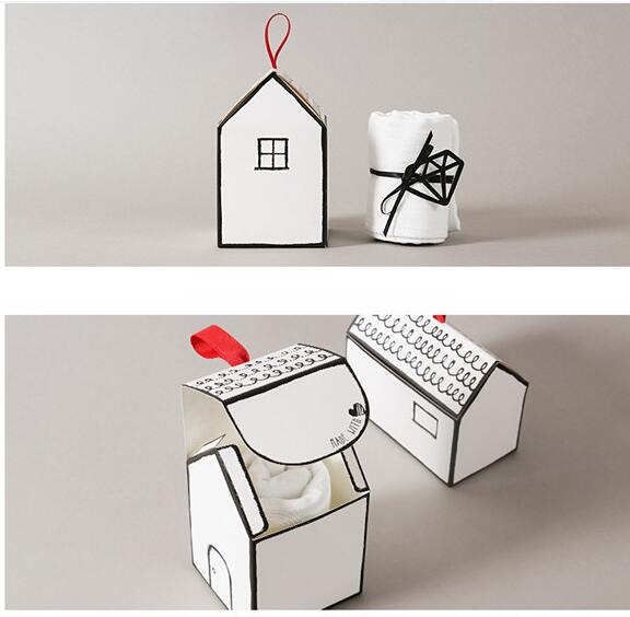 1000pcs Small House Paper Packing box nougat cookies candy box wedding gift Boxes gifts box Free DHL FEDEX Shipping