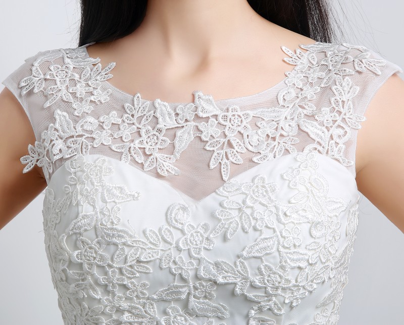 New Sexy White Ivory Mermaid Wedding Dresses 2017 Appliques Wedding Party Bridal Gowns Stock 6-16 QC 333