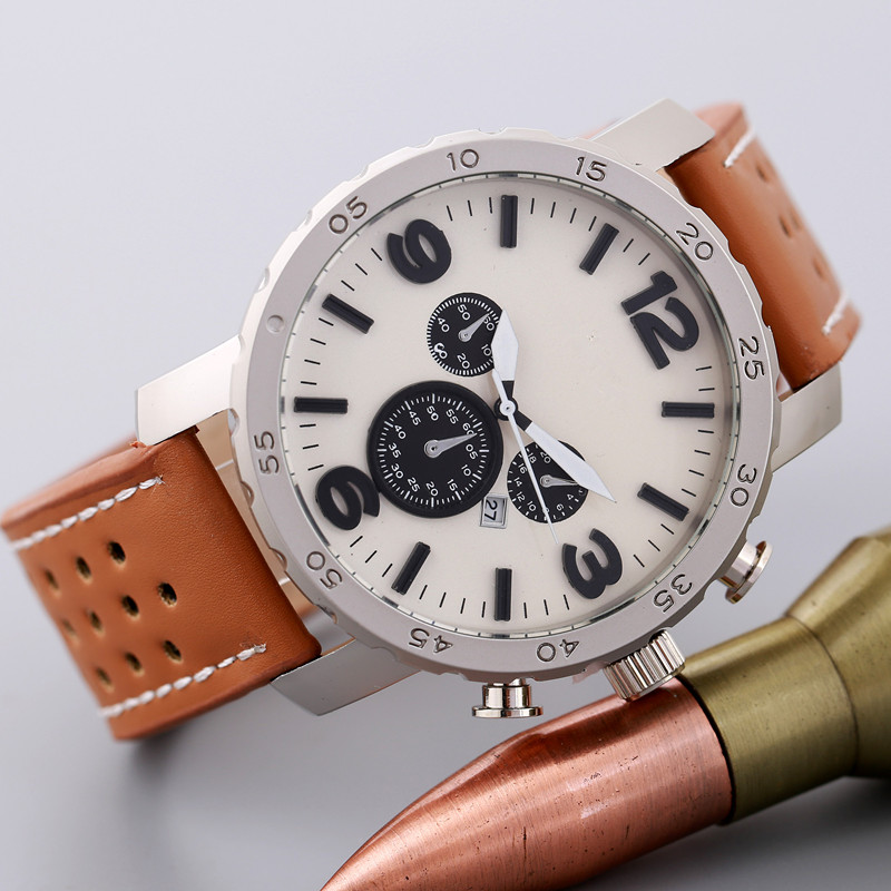 2017 Sports Wristwatch quartz watch Casual Fashion Leather watches reloj masculino men watch Relogio Masculino, Slivery;brown
2017 Sports Wristwatch quartz watch Casual Fashion Leather watches reloj masculino men watch Relogio Masculino, Slivery;brown