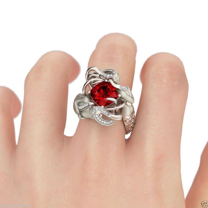 Size 5-10 Mystic Rainbow Topaz Colorful CZ Diamond 925 Sterling Silver Charming Mermaid Band Ring Special Gift Unique Design Fashion Jewelry