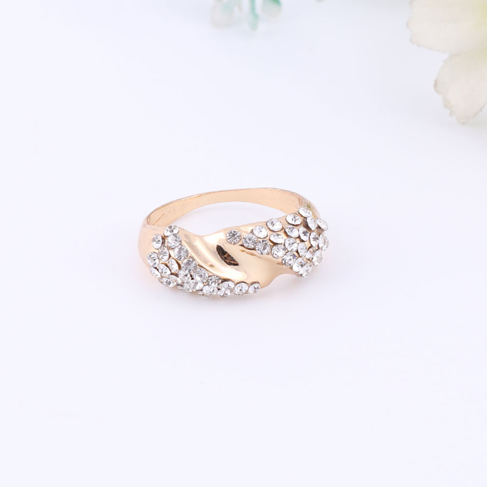 2 Colors Gold Silver Plated Women Statement Necklace Bracelet Ring Earrings For Party Wedding Jewelry Sets