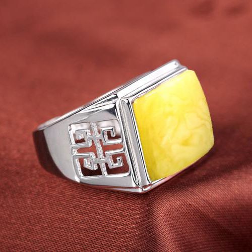 Fine Silver 925 sterling Silver Engagement Wedding Party Men Ring 13x16mm/14x18mm/13x19mm Princess Cabochon Semi Mount Jewelry Setting