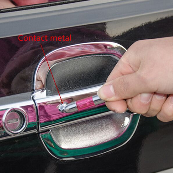 2pc Car Anti-static Keychain Body Static Eliminator Electrostatic Treasure Electrostatic Bullet Small Bullet Shaped Keychain Car Accessorie