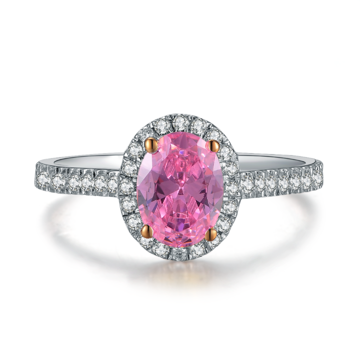 Bohemian 2Ct Pink Oval Cut Paved Synthetic Diamond Wedding Female Ring Solid 925 Sterling Silver Ring White Gold Plated Jewelry
Bohemian 2Ct Pink Oval Cut Paved Synthetic Diamond Wedding Female Ring Solid 925 Sterling Silver Ring White Gold Plated Jewelry
