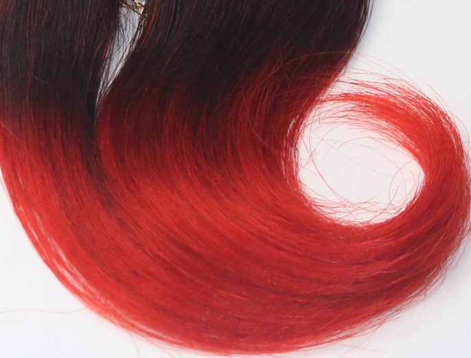 High Quality 6 Inch Short Two Tone Brazilian Hair Ombre Color Body Wave 100% Human Hair Extension