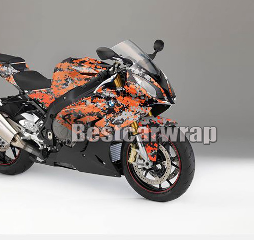 Small Pattern Camo / Camoufalge Vinyl For MOTOR Wrap Film With air bubble free CAMO film for Bike laptop Covering Sticker 1.52X30M (5x98ft)