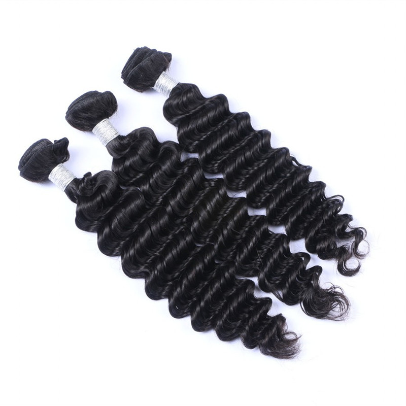 Wholesale Price Natural Color Brazilian Hair Deep Wave 100% Human Hair Remy Hair Extension 100G Per Piece