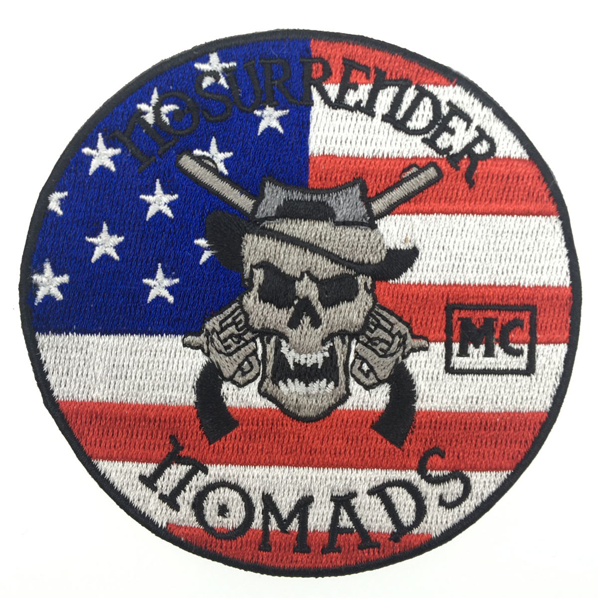 Famous No Surrender Nomads Embroidered Iron On Patch Iron On Sew On Motorcyble Club Badge MC Biker Patch Wholesale Free Shipping, Black
Famous No Surrender Nomads Embroidered Iron On Patch Iron On Sew On Motorcyble Club Badge MC Biker Patch Wholesale Free Shipping, Black