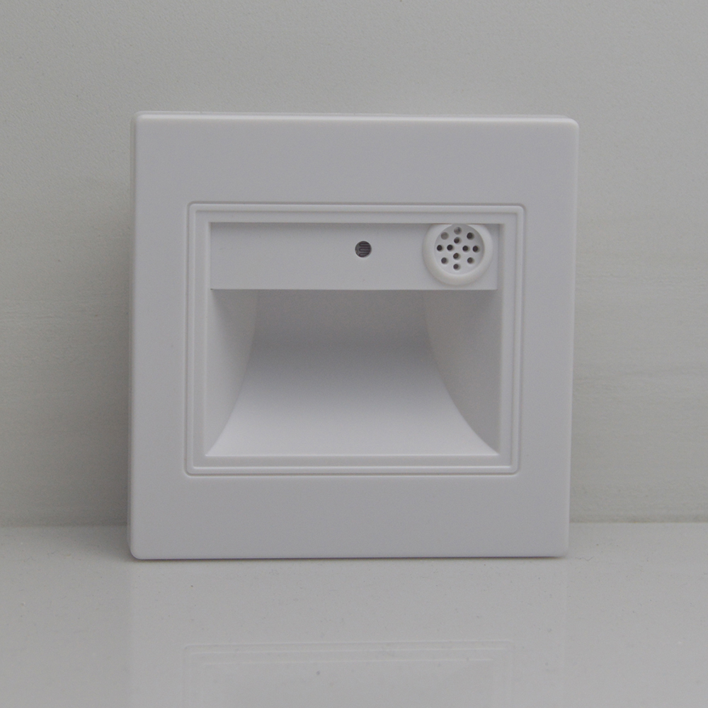 0.6W Sound Light Controlled Led Ground Footlights Wall Plinth Recessed Stair Step Voice Light Sensor Night Lamp Porch Bedroom Lighting Lamps